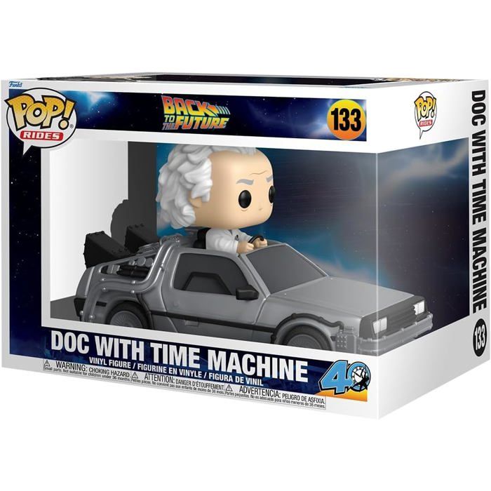 Figurine Funko POP - Doc with Time Machine - Dr. Emmett Brown - Retour vers Le Futur