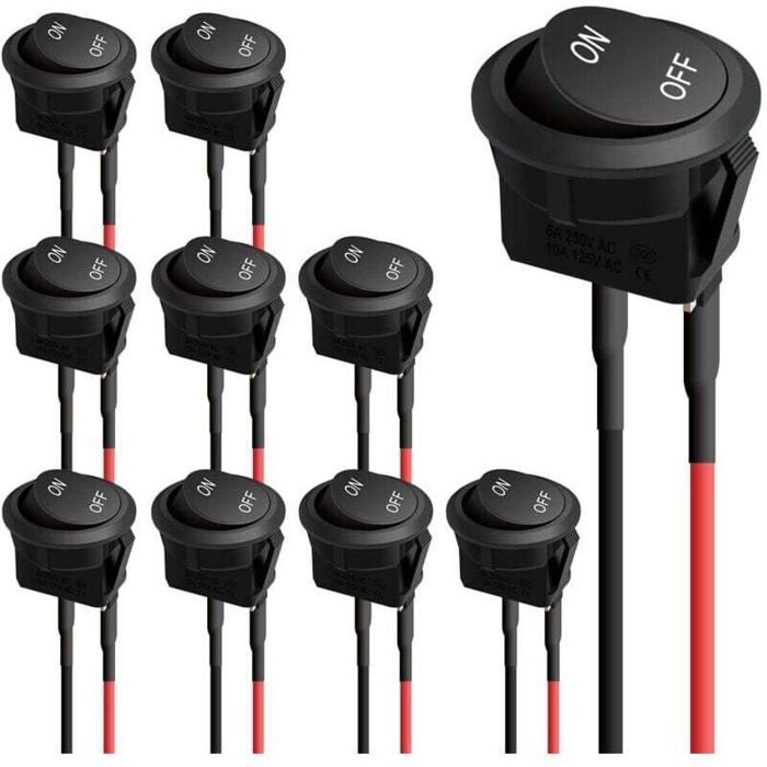 10PCS Interrupteur Tactile Marche Arrêt KW11-3Z 5A 250V Microswitch