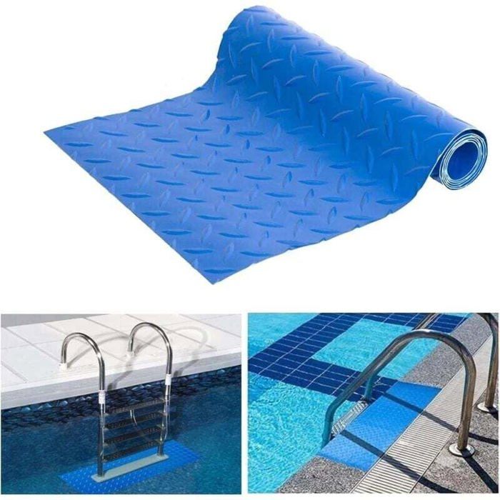 Tapis Échelle PiscineTapis Déchelle Grand Tapis d’étape de Piscine avec Tapis d’échelle antidérapant-9023cm