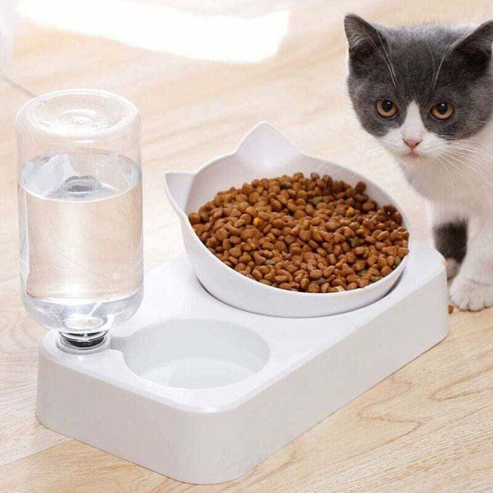 Lot 2 gamelles auto eau + nourriture – distributeur petits/moyens chiens chats Label