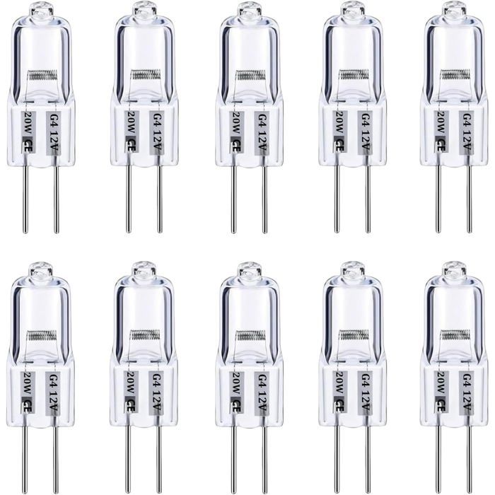 Ampoule halogène G4-Ampoule halogène G4 12V 20W 3000K dimmable pour lustres en cristal et éclairage de cuisine