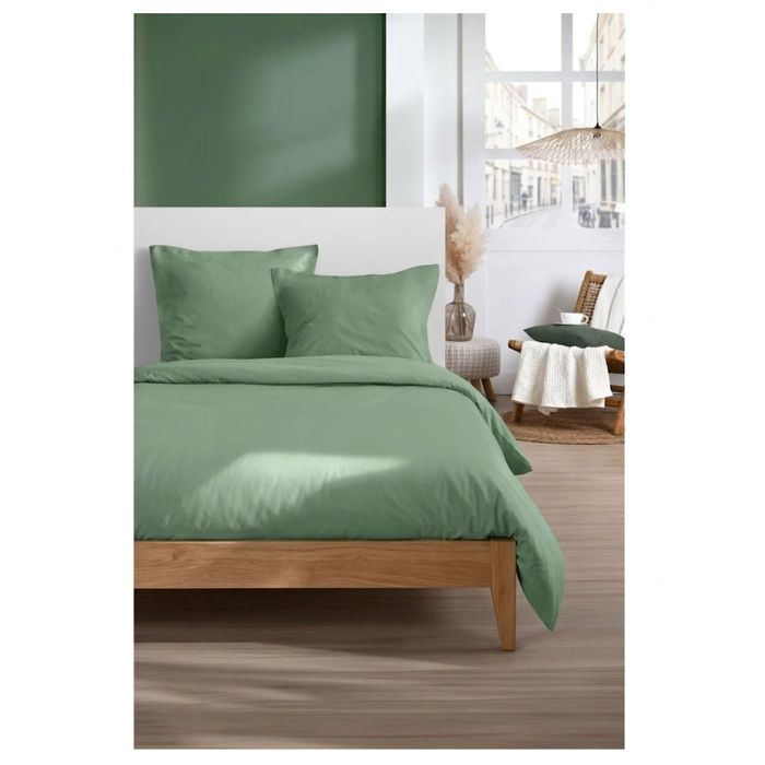 Drap housse 140 x 200 cm Cocon vert