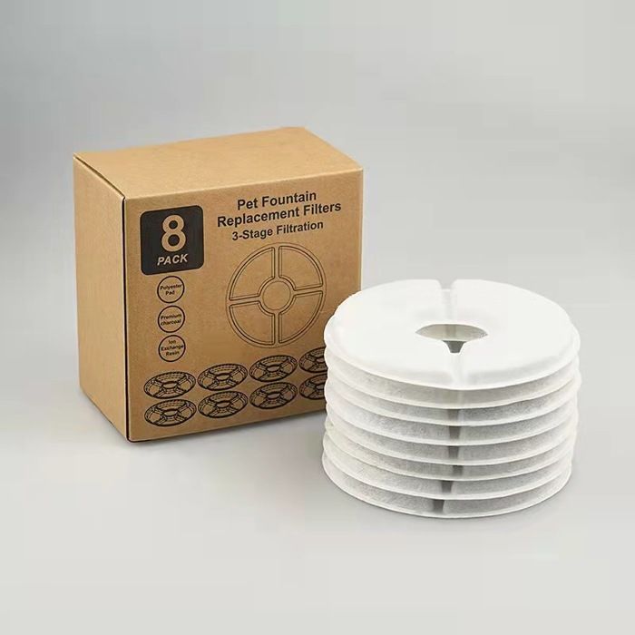 Filtre à charbon actif pour fontaine à eau pour chat - Phoesky - 8 pièces - Charbon actif et résine