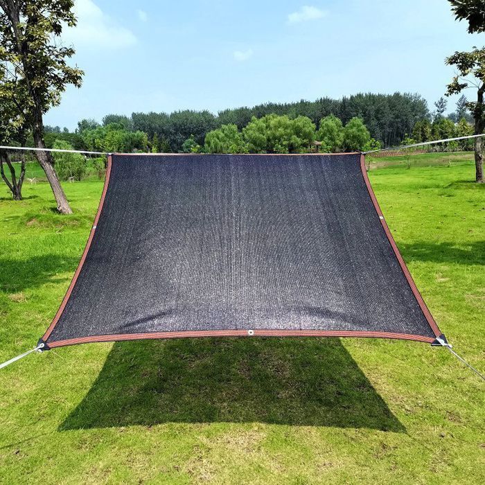 Tissu dombrage 90 % à 95 % filet dombrage de 3 m x 5 m bâche en maille noire anti-âge avec œillets bâche en maille dombrage
