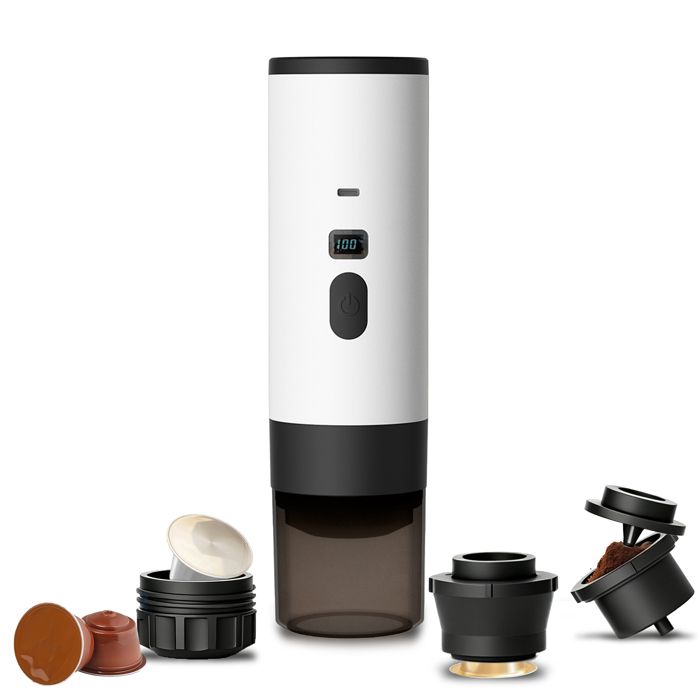 Machine à café à capsules portable 3 en 1 - 15 bar - 90ml - Rechargeable 7800mAh - Idéal pour le camping la voiture et les voyages