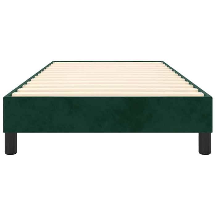 Sommier à ressorts de lit Vert foncé 90x200 cm Velours_2 ans garantie_53611