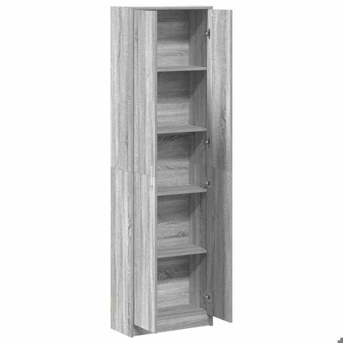 Armoire Grise Sonoma 55x25x189 cm en Bois dIngénierie_2 ans garantie_80826