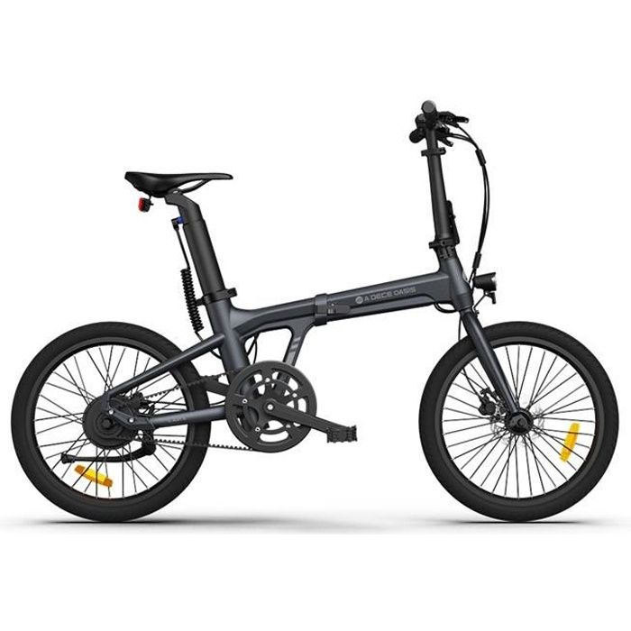 vélo électrique pliant léger 17.5kg--ADO Air20 transmission par courroie-capteur de couple-autonomie 70-100 KM (Noir)