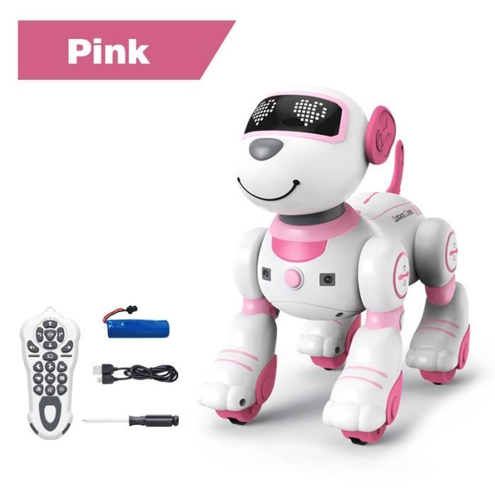 Rose-Chien robot télécommandé intelligent pour enfants, commande vocale de  cascade électronique, programmable - Cdiscount
