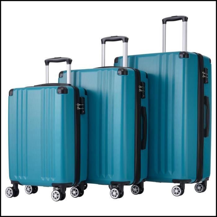Valise Rigide Travelhouse Aluminium Or - Set 2 Valises S+L - 4 Roues, TSA, Garantie 3 Ans