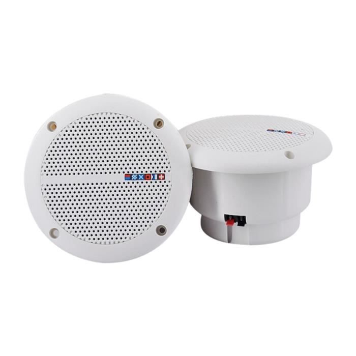 2pcs Weah 400 Haut Parleurs De Plafond Impermeables Pour Cuisine Salle De Bain Interieur Exterieur Blanc Enceinte Nomade Avis Et Prix Pas Cher Cdiscount