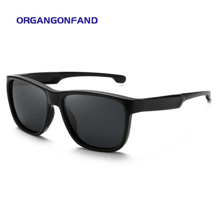 Lunettes de soleil homme 2023 nouvelle polarisation TR90 sport outdoor ride lunettes cadre noir pieds bleus