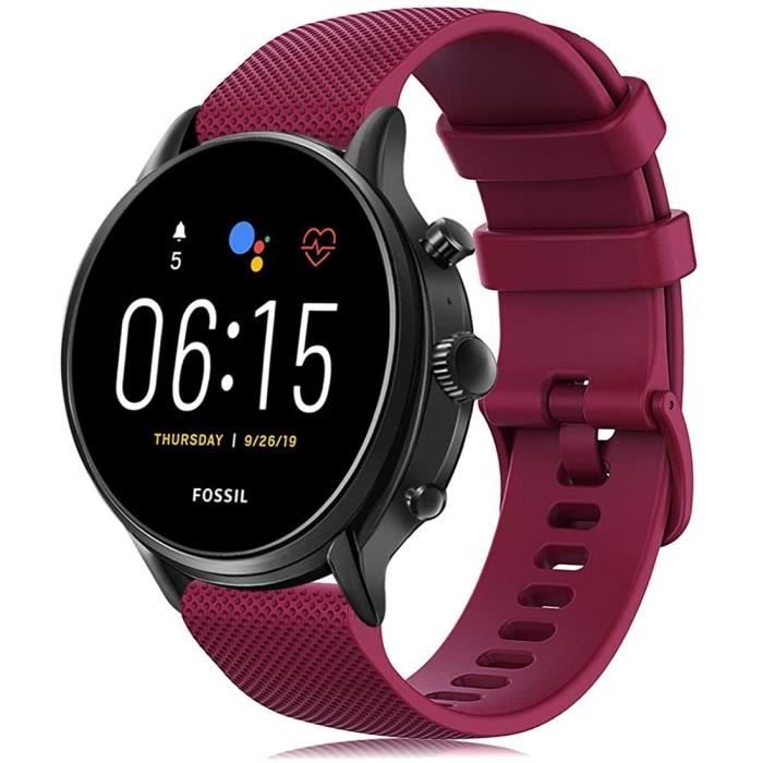 RLouK Bracelet Compatible pour Fossil Gen 5 4 Smartwatch Homme