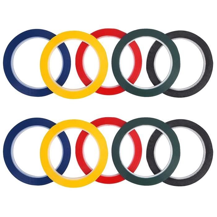 3 Pcs 3mm X 66m Rubans Pour Tableau Blanc, Ruban Noir Fin Auto-adhésif Ruban Noir Pour Tableau Blanc Pour Bureau, école, Graphique, Quadrillage Et Marquage