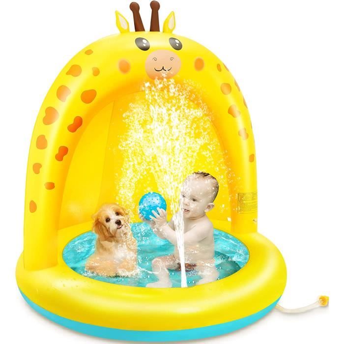 Intex piscine gonflable enfant / bébé couverte avec pare-soleil amovible  157 x 157 x 122 cm - Aire de jeu gonflable - Achat & prix