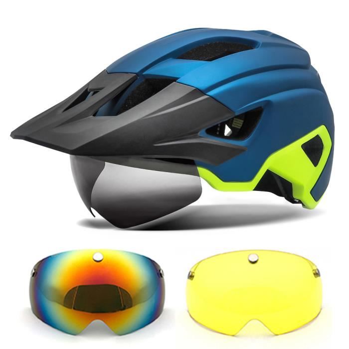 Bleu 2 57 62 CM XC Casque de cyclisme VTT avec feu arri re et