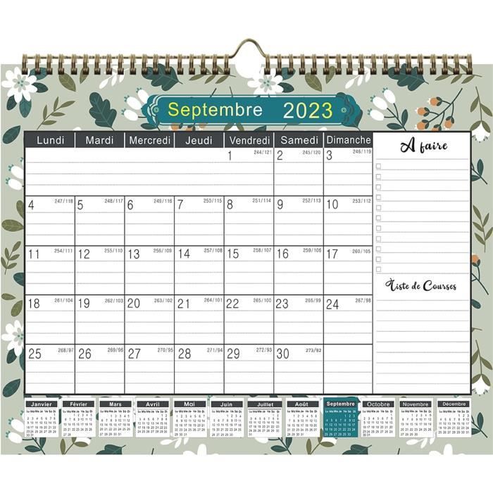 Calendrier Mural William Morris 2025-2026 (16 Mois) - Planificateur Familial Sept 2025 à Déc 2026 - Stickers Inclus - 12