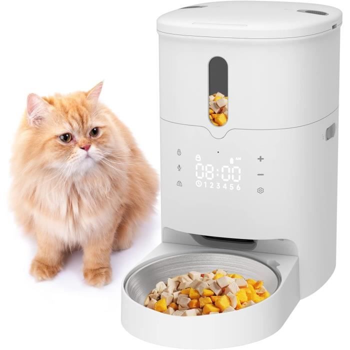 Mangeoire Automatique Pour Chat 3L, Distributeur De Nourriture Pour Animaux