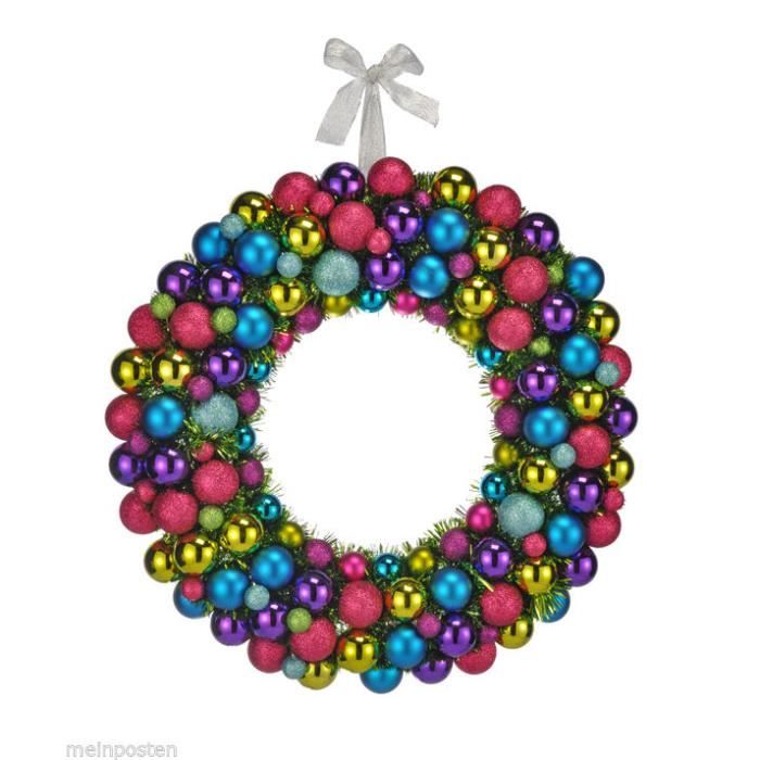 Couronne De Boules Couronne Couronne Xxl Guirlande De Noel Decoration De Noel A 44cm Colore Achat Vente Couronne De Noel Bientot Le Black Friday Cdiscount