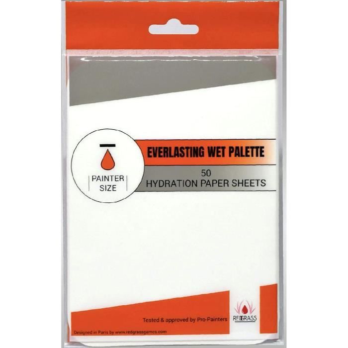 50 Hydration Paper Sheets Everlasting Wet Palette Painter size[302
