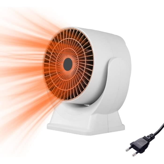 Chauffage D'Appoint 1500W - Soufflant Céramique, Minuterie 8H, IPX4 Pour Salle De Bain