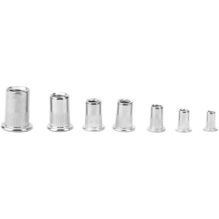 200 Pièces Rivet Ecrou M3, Écrous À Rivets En Acier Inox, Assortiment
