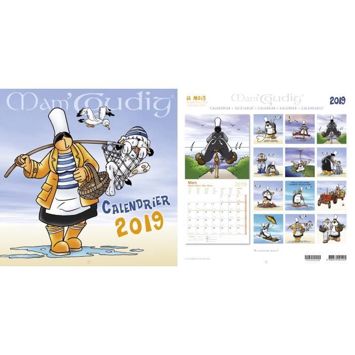 Calendrier mural breton 2019 mam goudig - Cdiscount Beaux-Arts et
