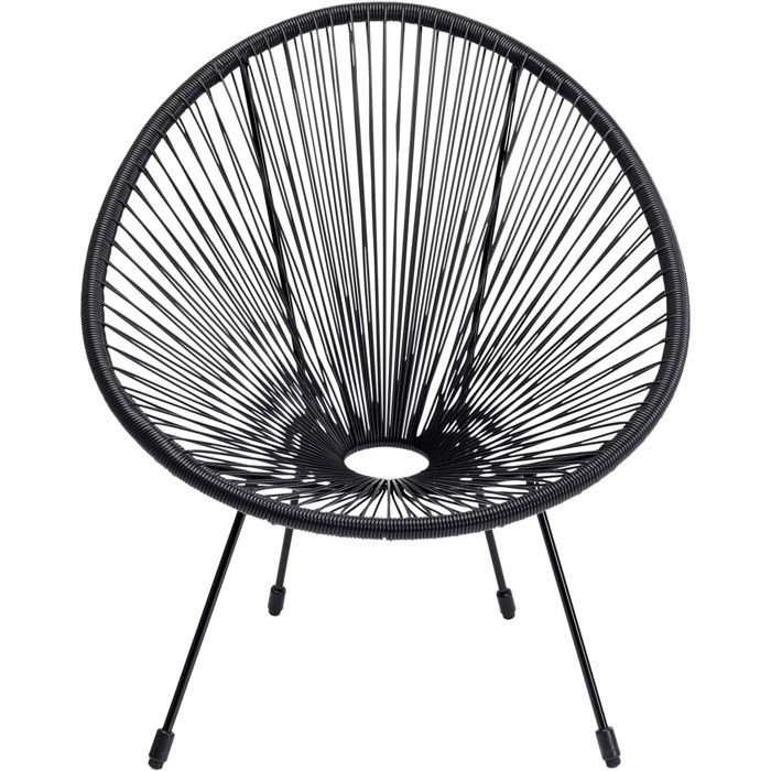 Fauteuil de jardin Acapulco Mono noir Kare Design Fauteuil de jardin Acapulco Mono noir Kare Design