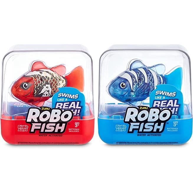 Robo Fish Series 3 Poisson Nageur robotique (Orange et Bleu Sarcelle) :  : Jouets