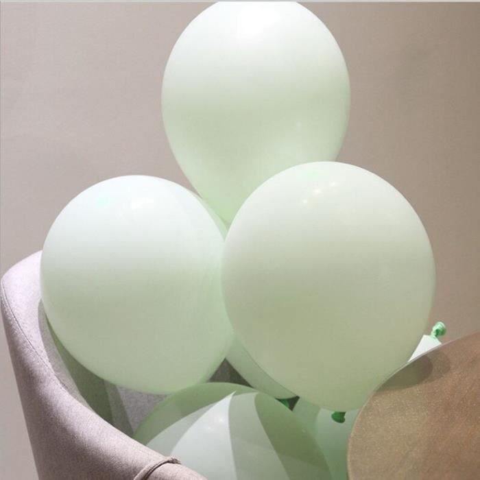 12 Ballons Vert d'eau Pastel en latex 25x32 cm