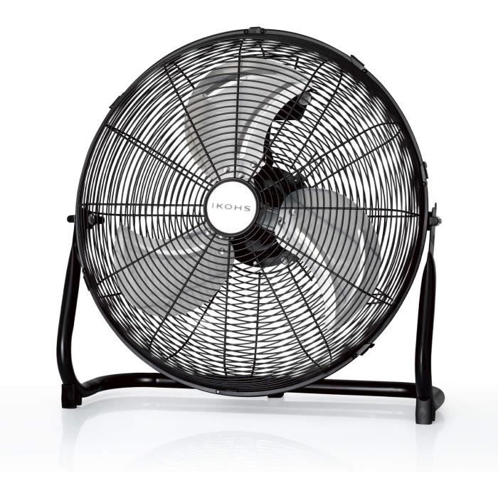 Chrom/é - 20 IKOHS EOLUS TURBO Ventilateur de sol de style industriel