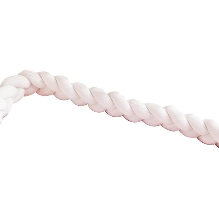 Wood.L Doublure De Tour De Lit pour Bébé Tour De Lit Tressé pour Bébé Kit De Literie Anti-Tampon en Coton Tressé pour Berceau De Bébé 