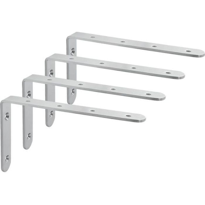 Équerre de Fixation pour Étagère Équerre Murale Charge Lourde 150x125mm Support Etagere Murale Noir avec Vis Équerre Étagère Murale en forme de L AvoDovA 2PCS Équerre Étagère