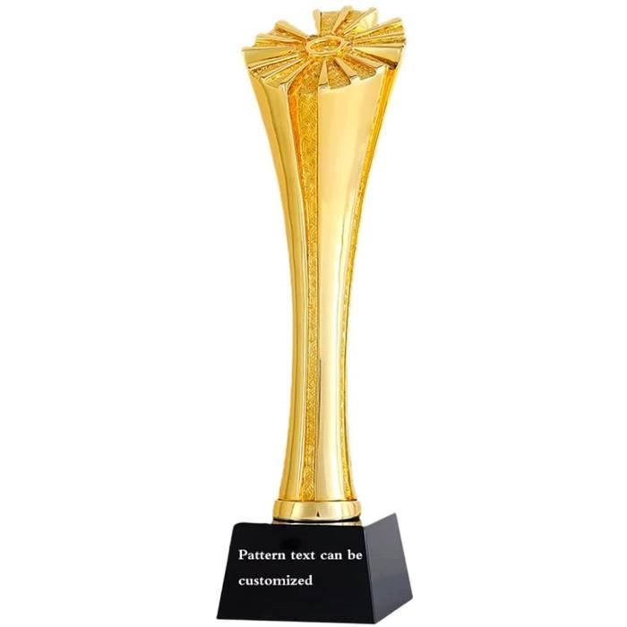 Trophée Personnalisable En Métal - Or, Argent, Bronze - Gravure Incluse - Pour Compétitions Et Récompenses