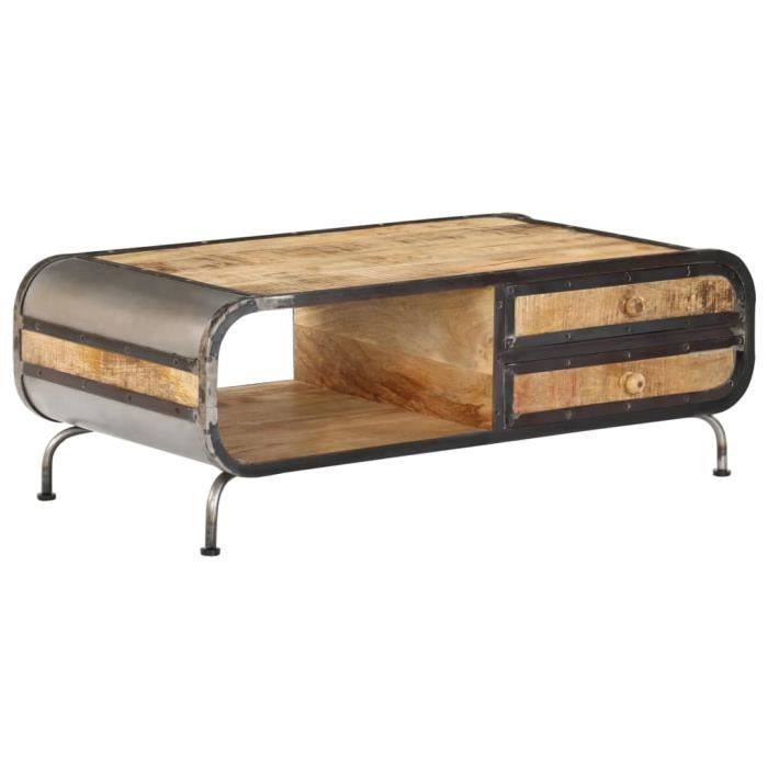 vidaXL Table basse 100x50x35 cm Bois de manguier massif 247804