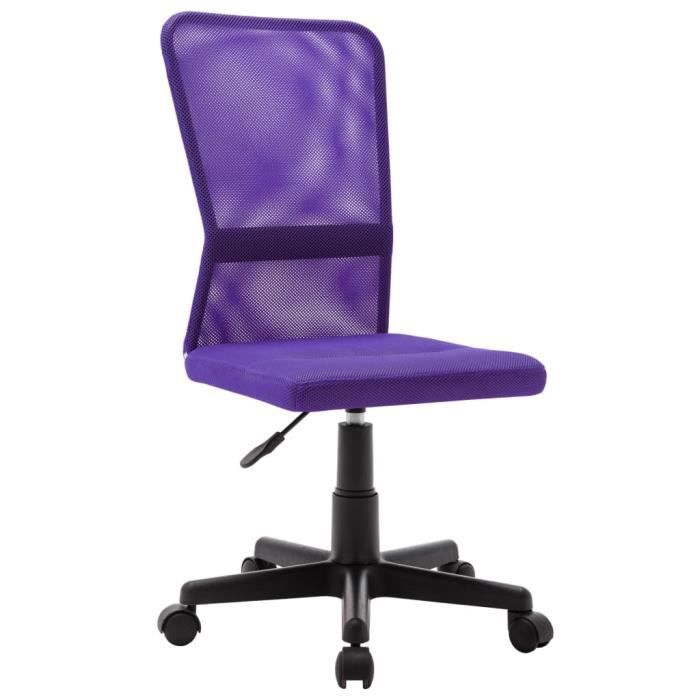 chaise de bureau - violet - 44x52x100 cm - tissu en maille