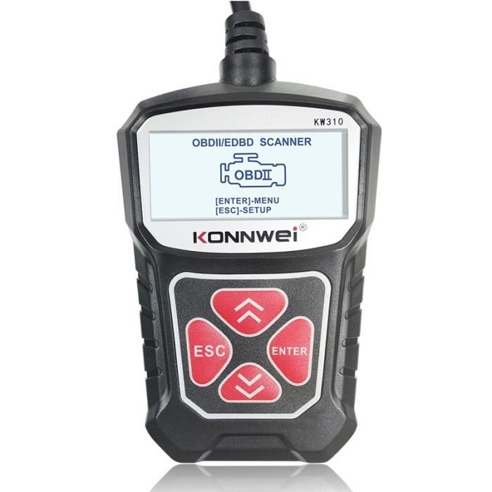 Couleur Konnwei KW310 Noir KW310 Testeur de Batterie de Voiture KW310 OBD2 OBD2 Diagnostic de Voiture OBD 2 M