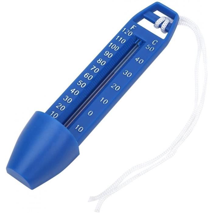 Thermomètre Piscine TOPINCN Avec Chaîne - Grand Affichage, Plage 0-40°C, PVC Résistant