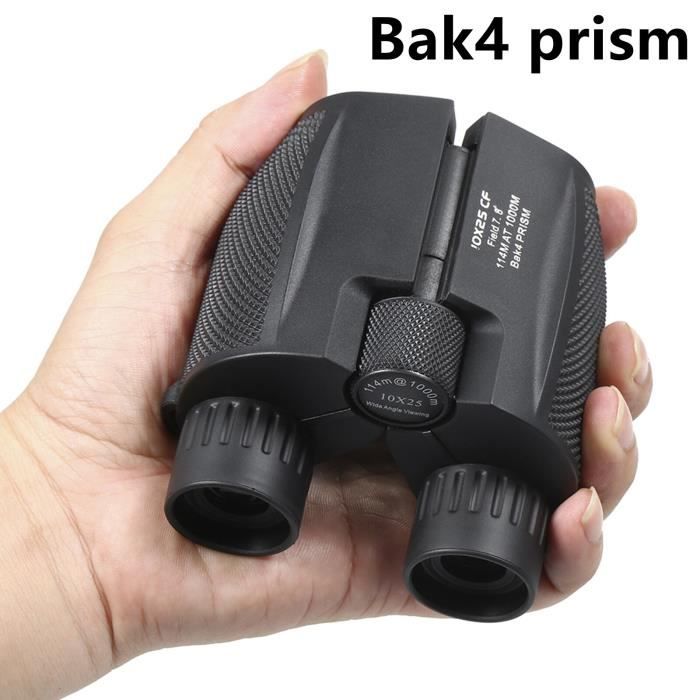 Jumelles Professionnelles Bak4 10x25 Prisme Haute Puissance Télescope