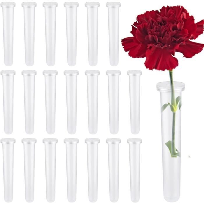 Lot De 20 Tubes à Essai En Plastique 5 Ml - Transparents, Pour Échantillons Poudre, Artisanat