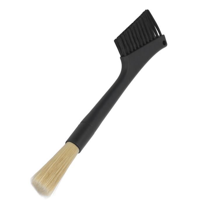 Brosse Manuelle Café Brosse Nettoyage Moulin à Café - 2 Pcs Barista Poils Doux Manche Bois Avec Cordon