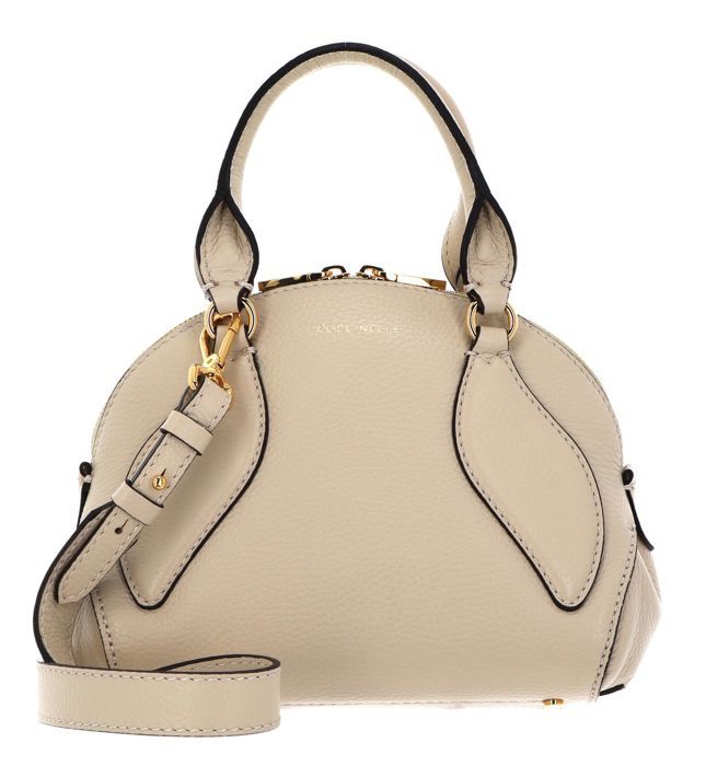 Sac à Main Coccinelle Colette En Cuir De Vache Beige - Modèle Almond, Ajustable, Neuf Avec étiquettes