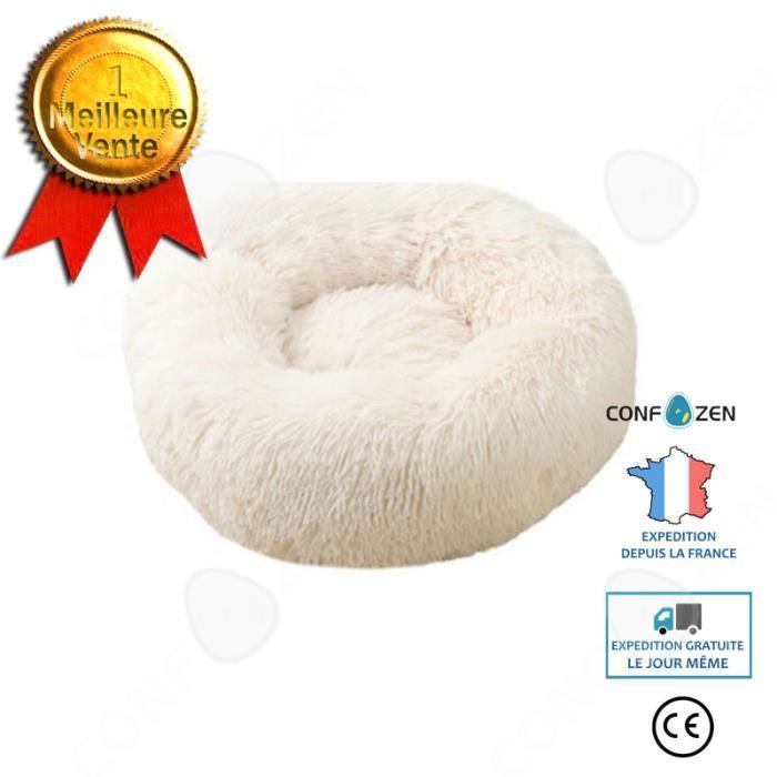 Meilleurs prix pour CONFO Lit moelleux pour Chat et Chien Extra avec coussin Deluxe Panier pour Animal Domestique-40x40cm blanc