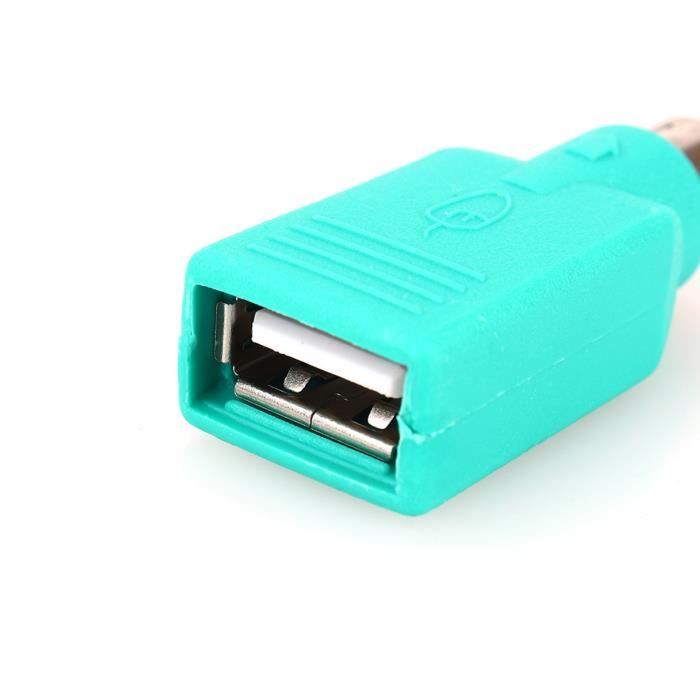 Adaptateurs PS2 Vers USB (lot De 2) - Conversion Clavier Ou Souris Ancien Port Vers USB, Compact, Plug & Play