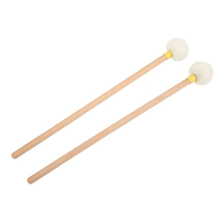 Cikonielf - Bâton de maillet de tambour 2 pièces - Feutre et érable - Instrument de musique