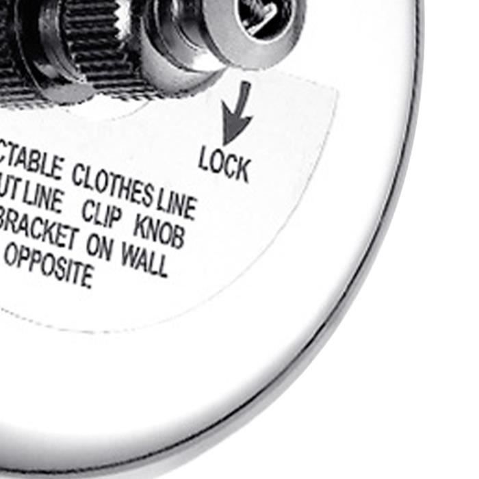 RHO-Corde à linge rétractable murale Corde à linge rétractable 5,2 mètres Gain de place
