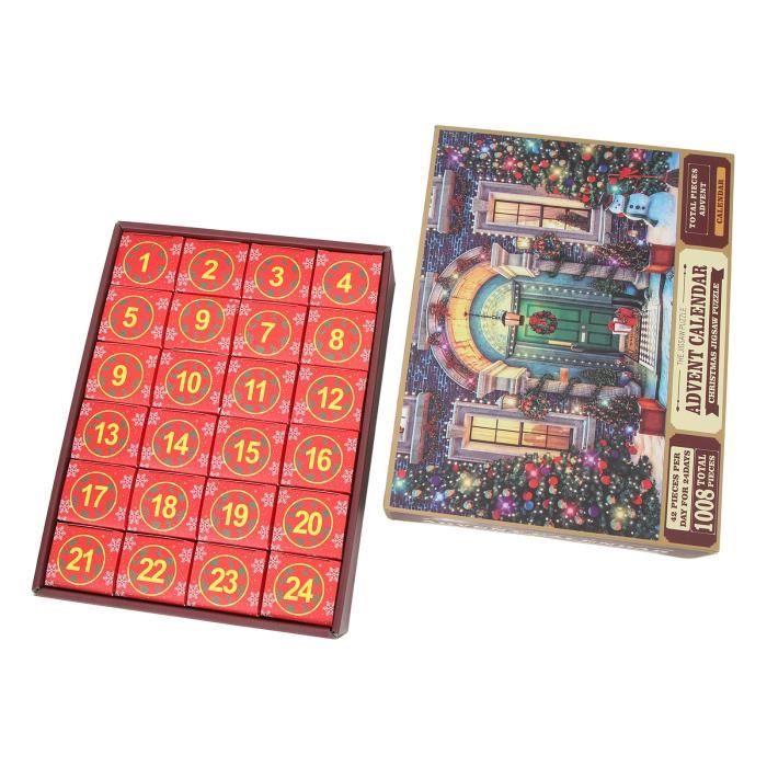 Calendrier De L'Avent 2024 Puzzle - 1008 Pièces, 24 Cases - Puzzle Du Père Noël - Cadeau Compte à Rebours Noël Pour Adultes Et Enfants