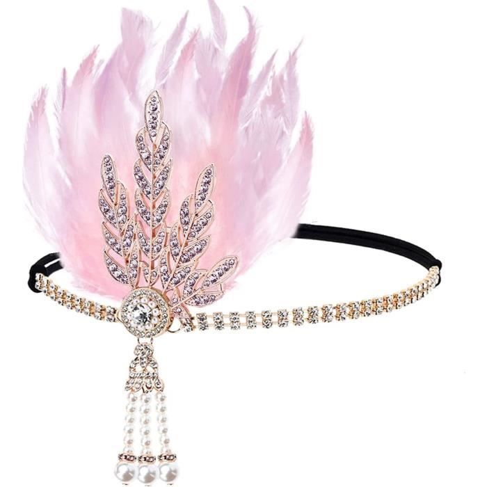 Éventail à plumes vintage des années 20, éventail pliable brodé à la main avec pompons pour costume, danse, spectacle, thé, décoration de mariage ( noir