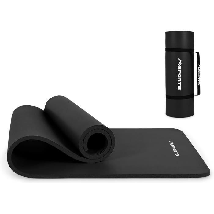 Tapis De Yoga KESSER TPE 183x61cm - Antidérapant, 6mm D'Épaisseur - Sac Et Sangle Inclus - Fitness/Pilates