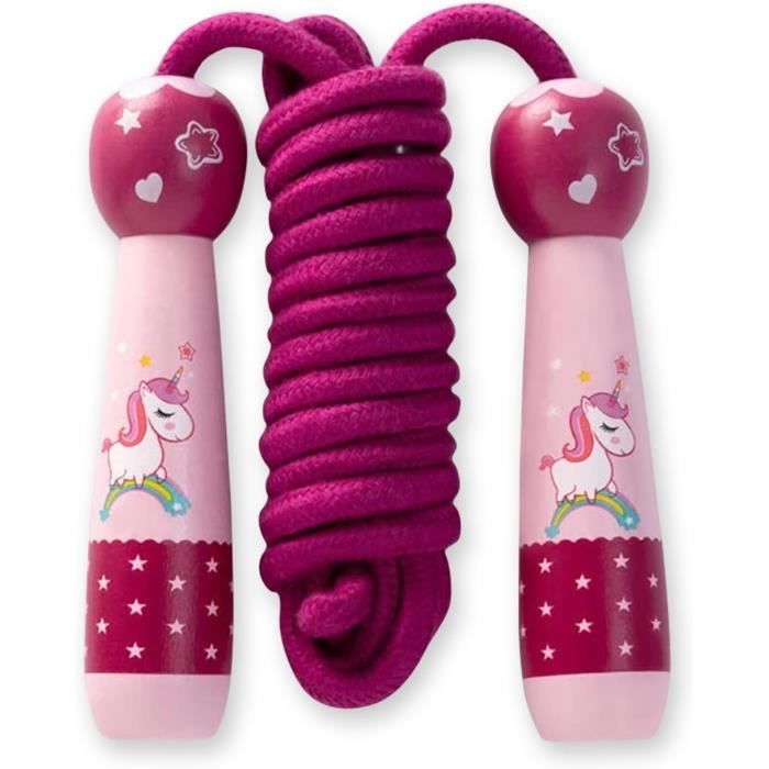 Corde à Sauter Pour Enfants - JOUET - Poignée En Bois De Dessin Animé